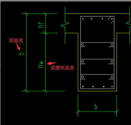 梁腹板高度图片