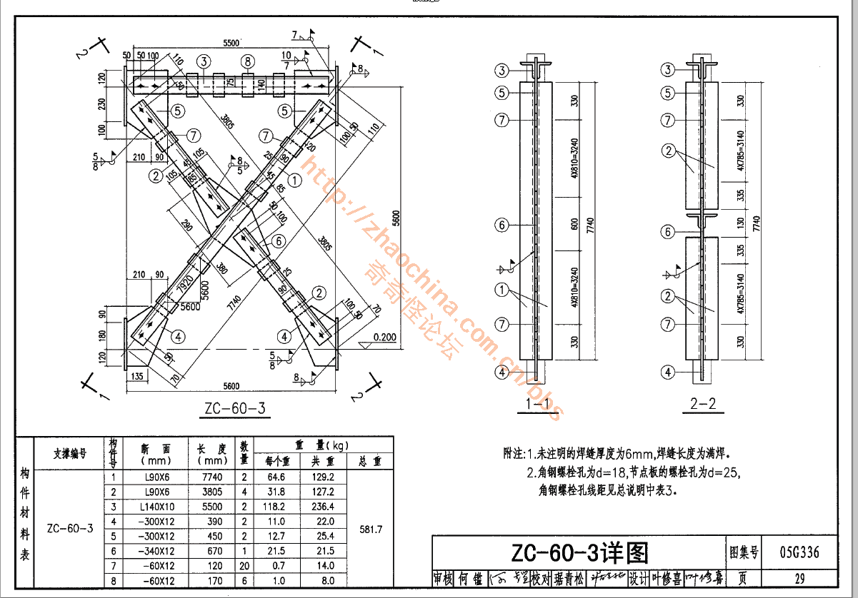 钢结构柱间支撑的问题