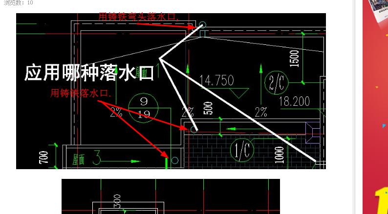 屋面铸铁落水口带罩Φ100和女儿墙铸铁弯头落水口有何区别各用在什么