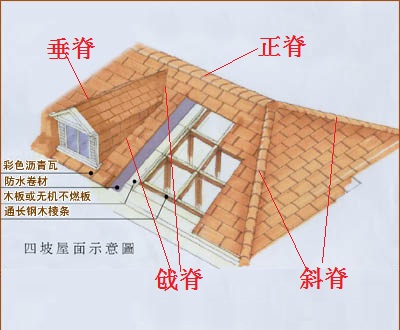 坡屋面的正斜脊和边脊怎么分