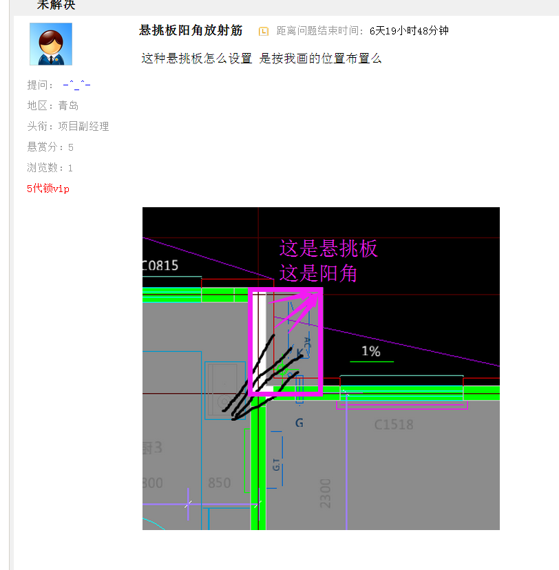 悬挑板 阳角图片