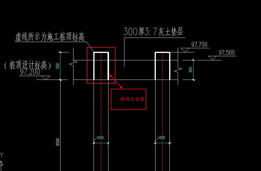 挖桩间土计算规则图解图片