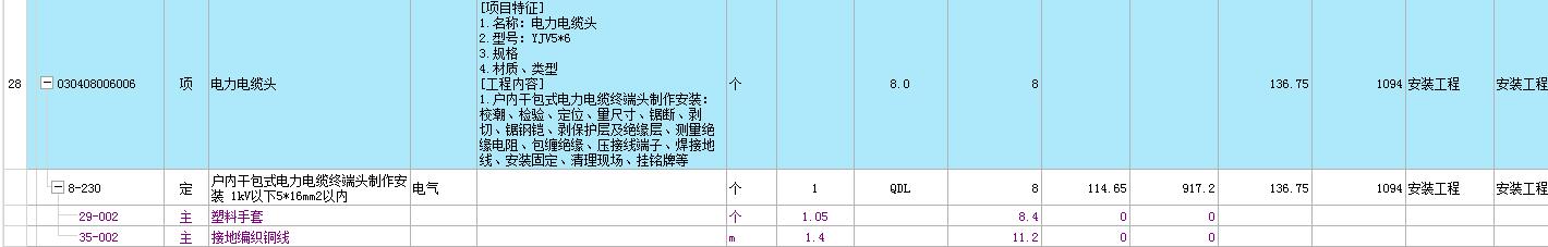 控制电缆终端头