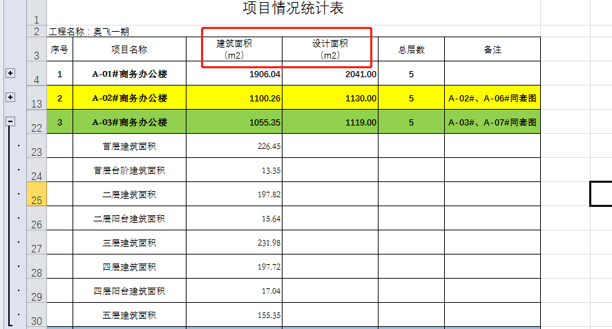 面积和建筑面积