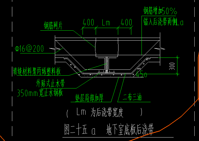 梁后浇带