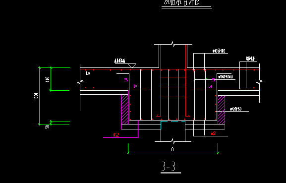 双桩承台配筋图解图片