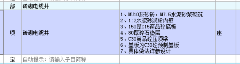 项目特征