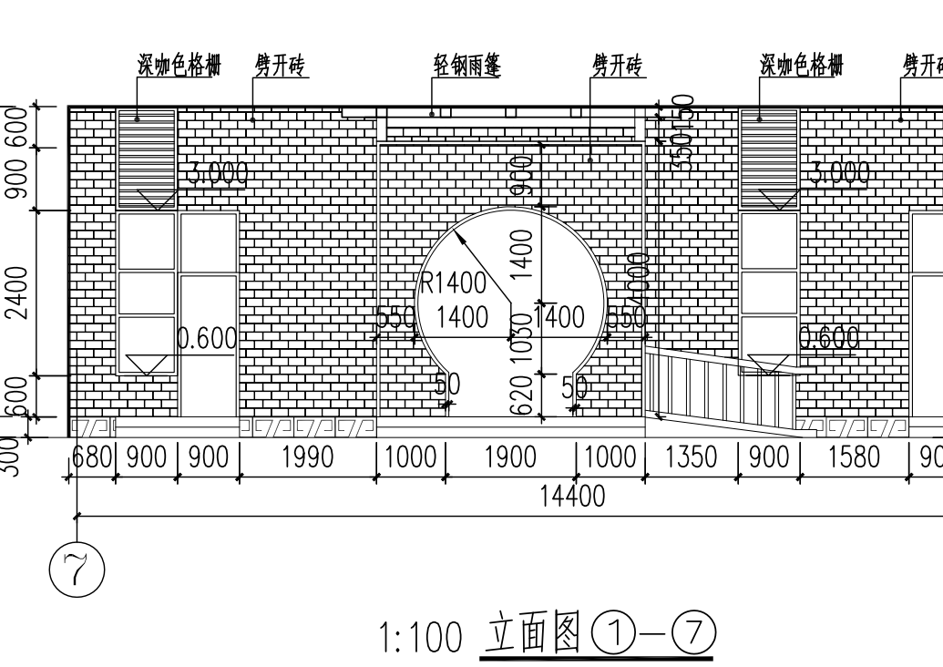 中式圆形拱门尺寸图片