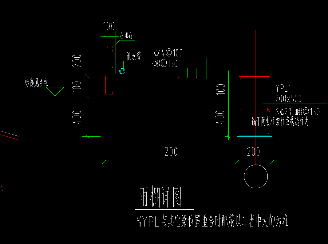 雨棚梁