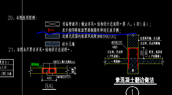 负筋布置范围