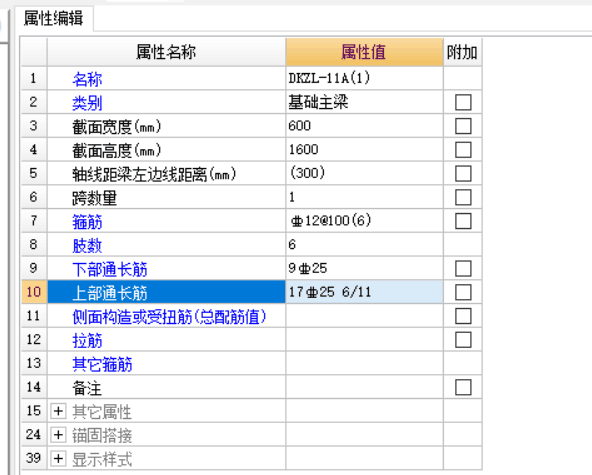 上部通长