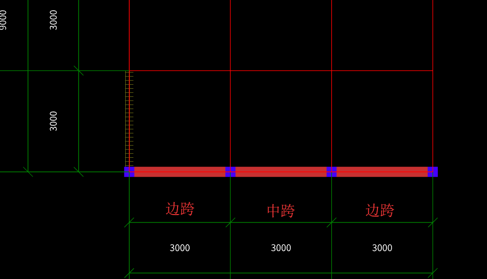 梁的中跨与边跨具体是指什么