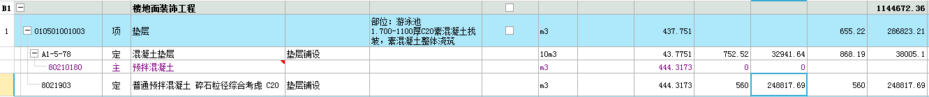 素混凝土垫层