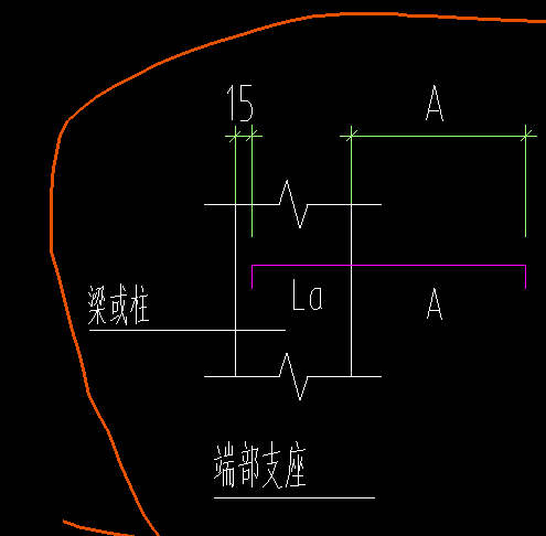 支座外边线