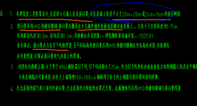 請問圖一中所說的20*20的接閃網格應該如何算量呢(平面圖中並沒有接閃