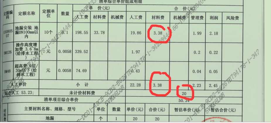 计价材