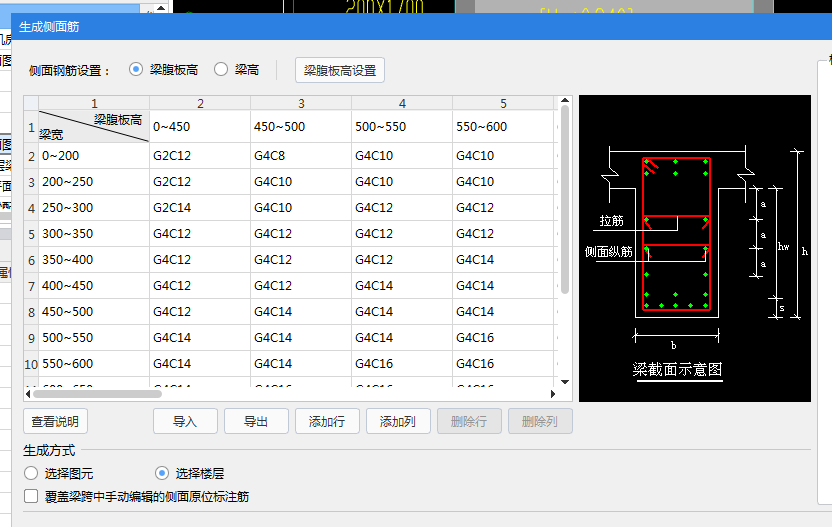 生成侧面