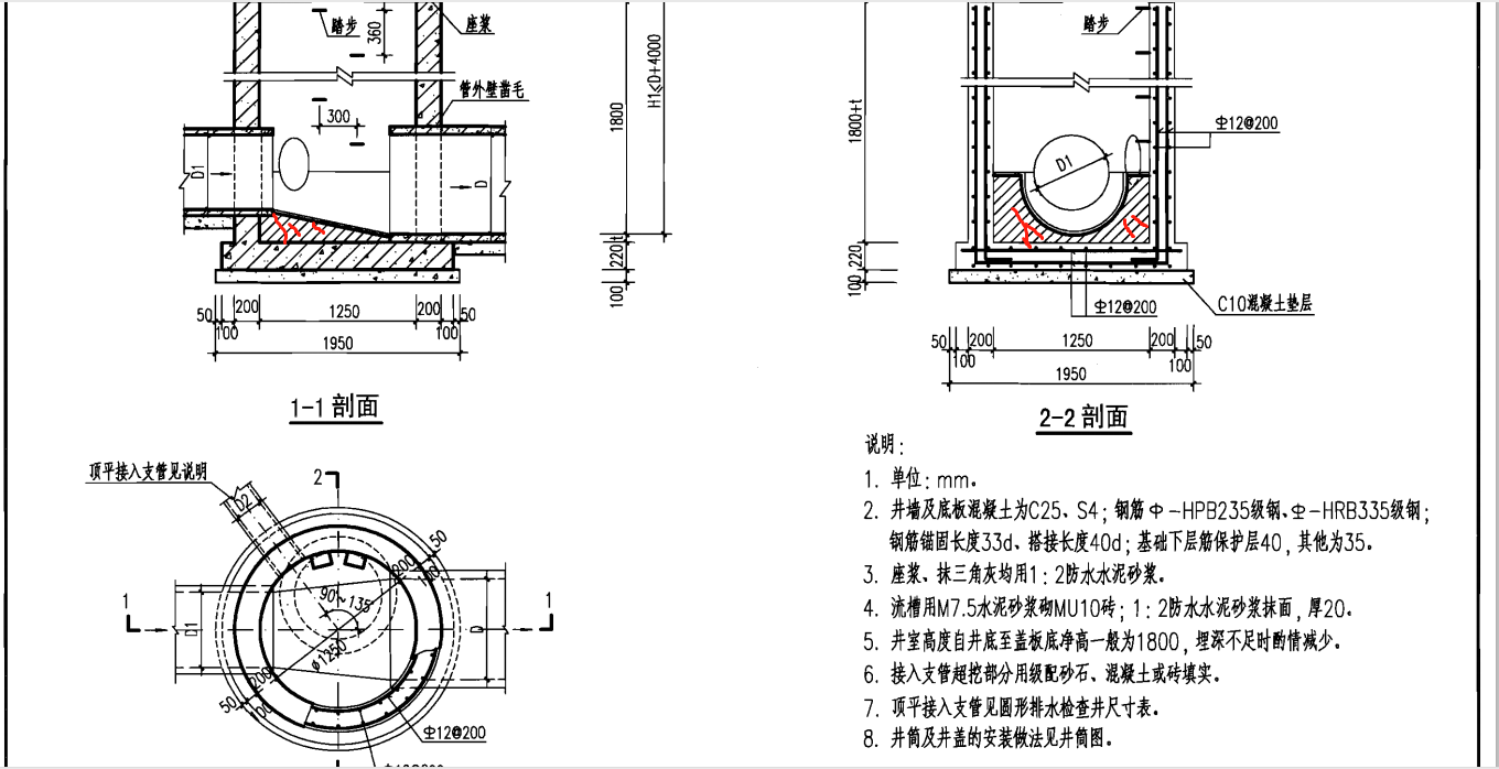 砖砌检查井中,砖砌流槽怎么计算,谢谢指点