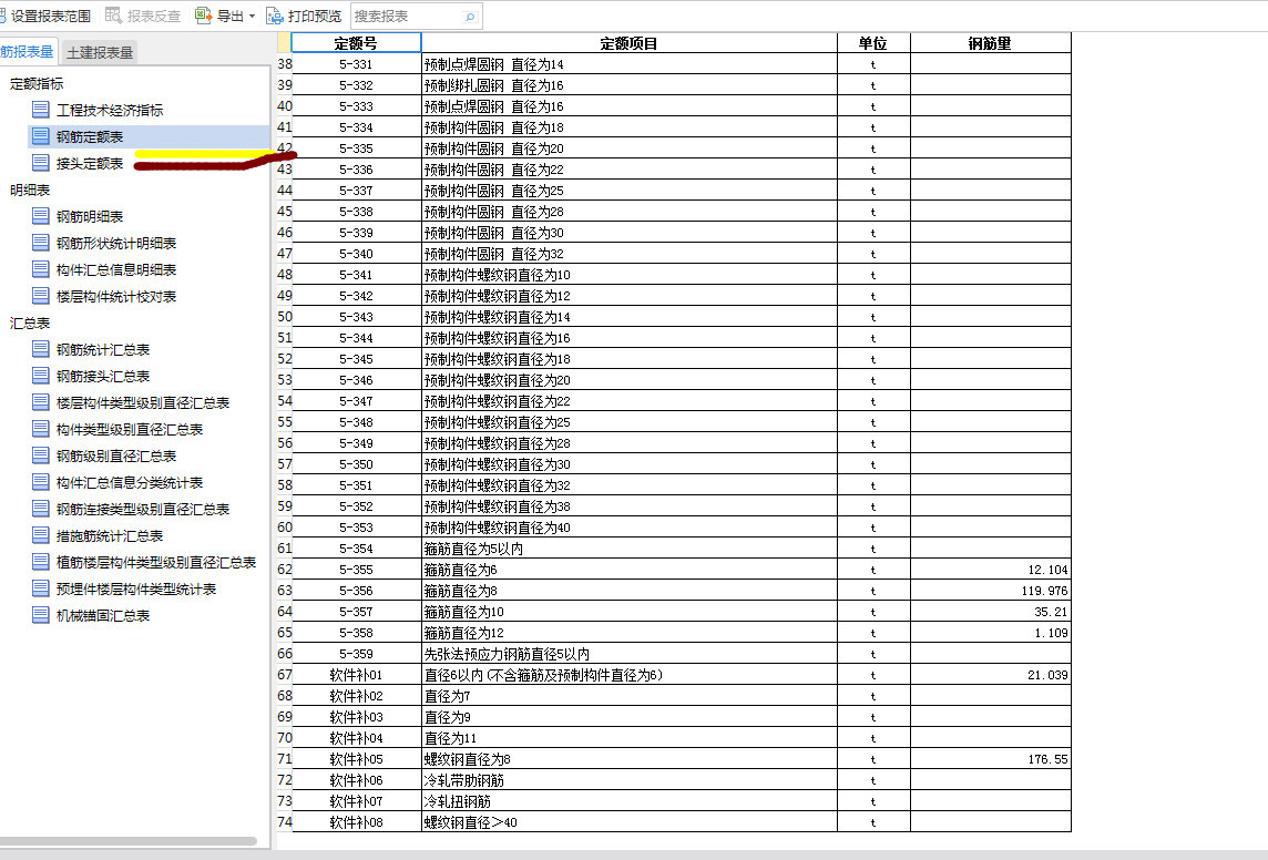 汇总表