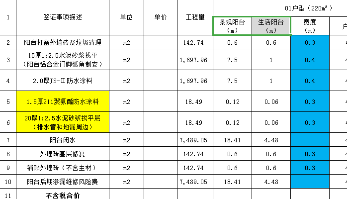 阳台防水