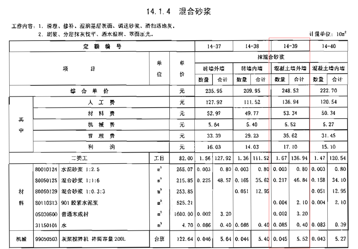 水泥石灰膏砂浆