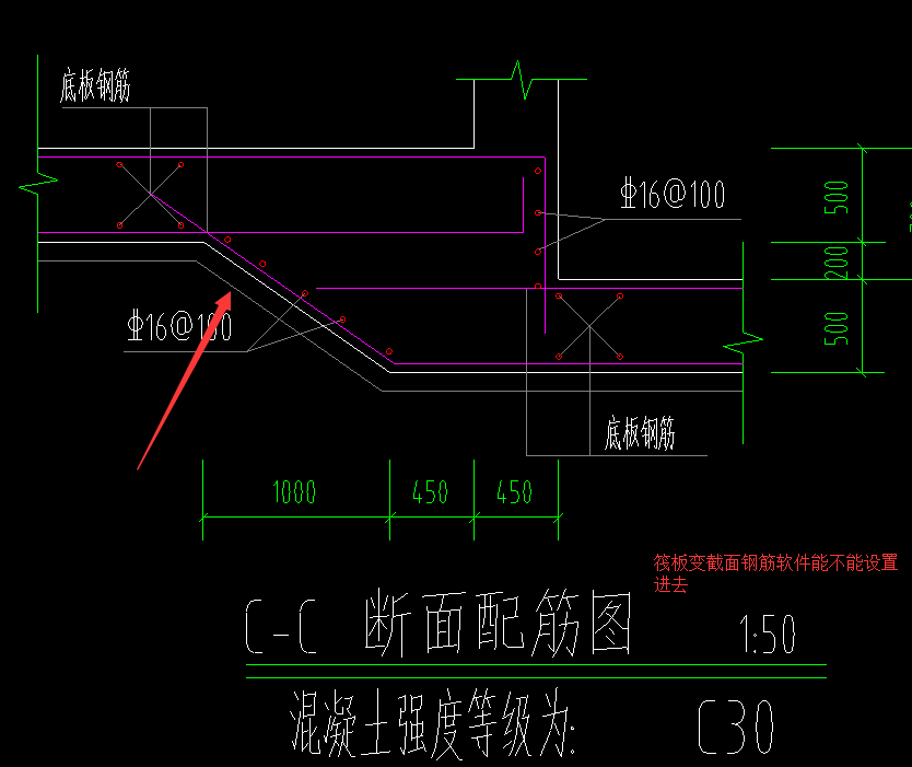 筏板变截面