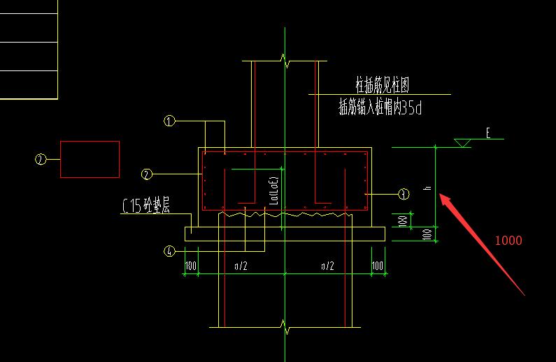 请问桩顶标高005承台1米高承台是不是顶出地面了谢谢