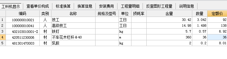 定额