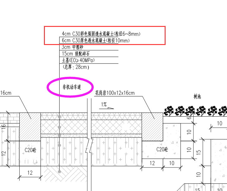 彩色强固透水混凝土