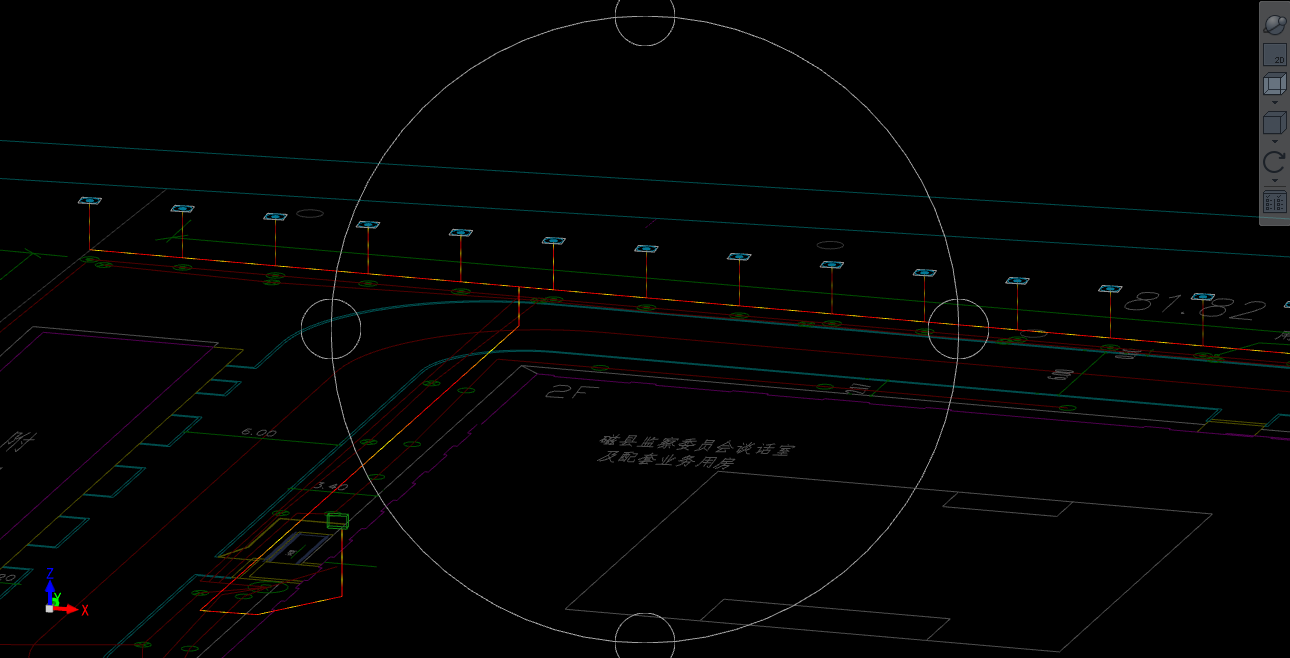 如图所示的室外围墙柱上球灯的照明线缆走向是否正确呢要电缆通长一圈