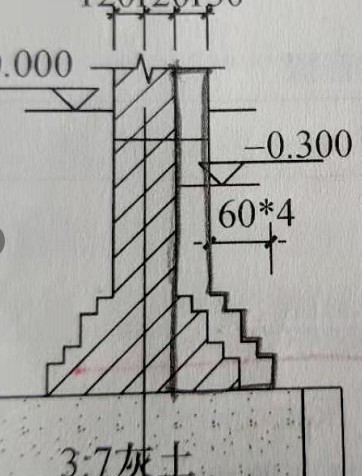 附墙垛基础宽出部分图片