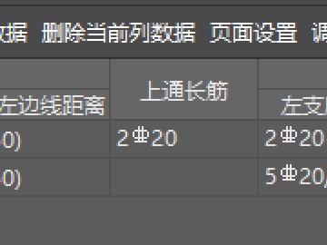 梁平法表格