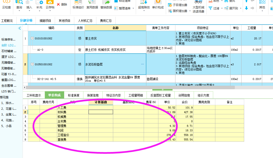 清单项