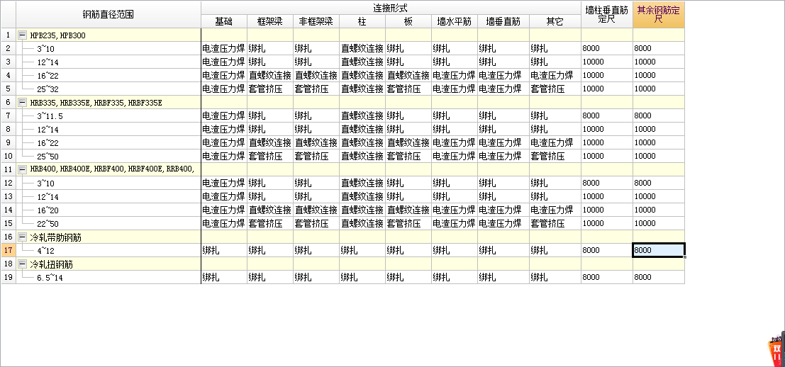 钢筋搭接设置