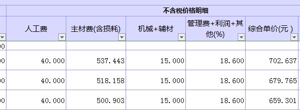 综合单价怎么算