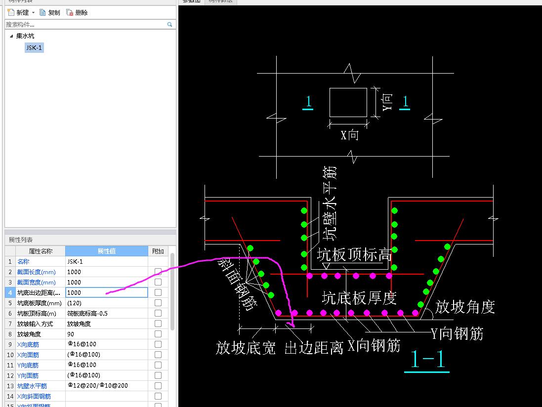 坑底出边距离