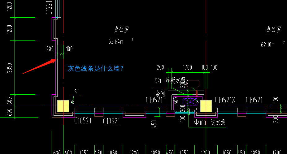 墙的图例符号图片