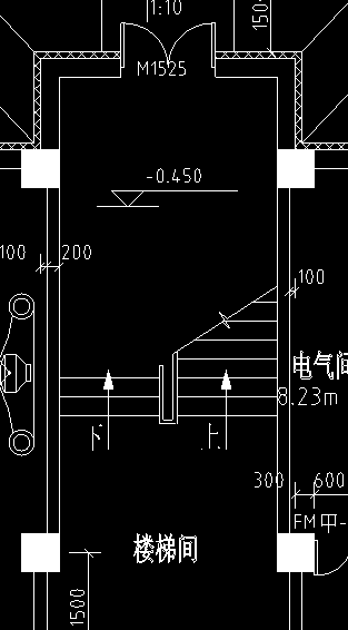 在楼梯间