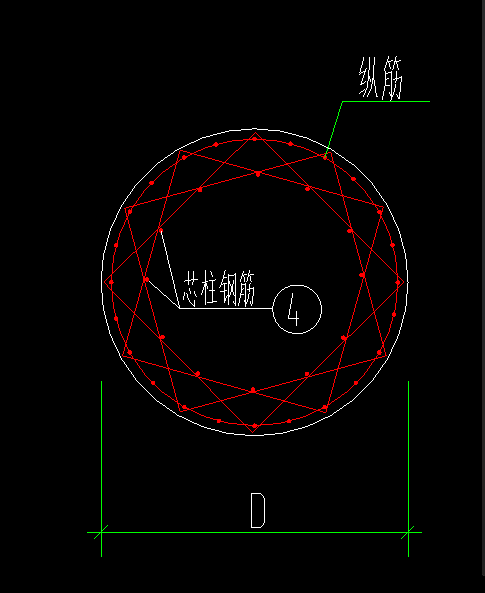 这种圆柱配筋怎么处理