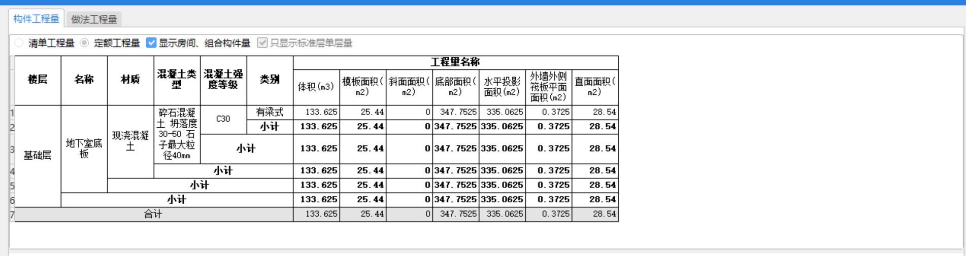 板面积
