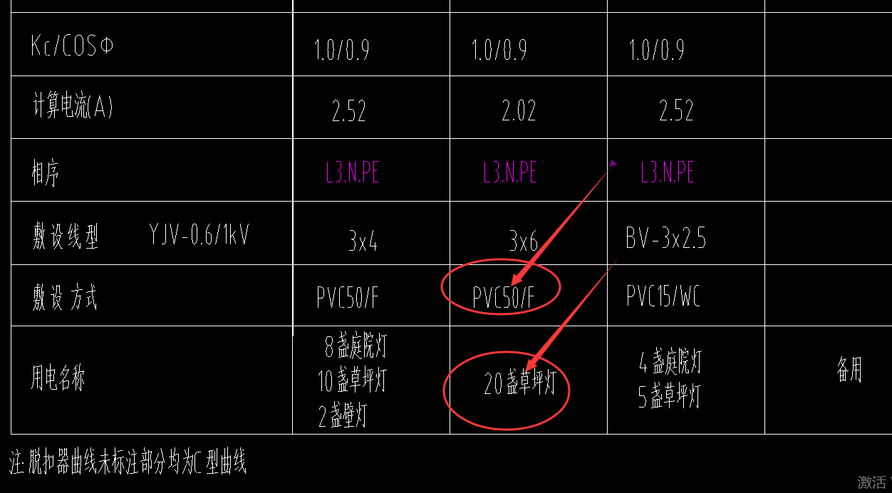 20盞草坪燈配電箱出來的管是pvc50但是安裝圖顯示的是pvc40的管