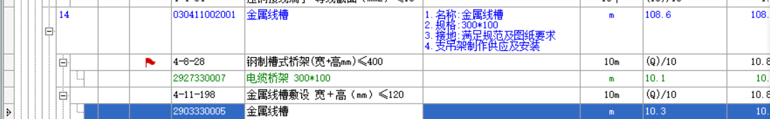 金属线槽定额