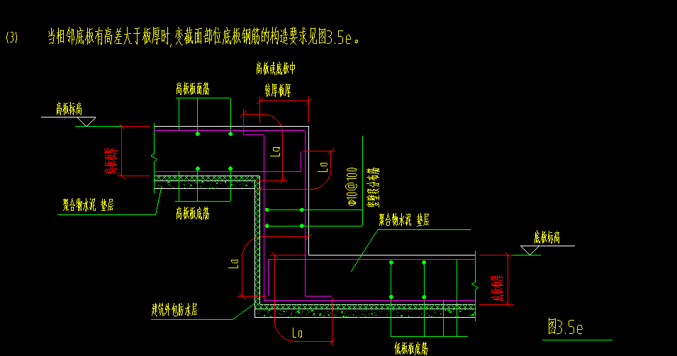 标高不同