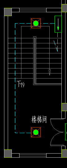 在楼梯间