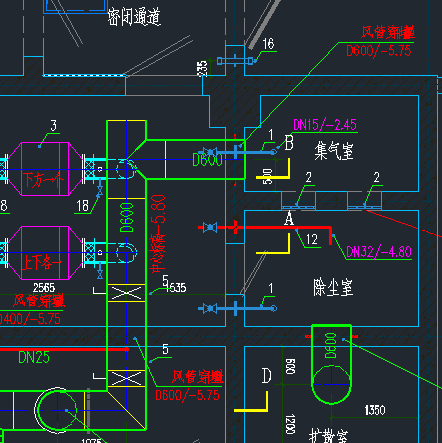 通风管道平面图图片