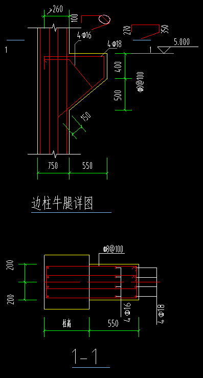 牛腿柱鋼筋部分鋼筋沒有尺寸怎麼看