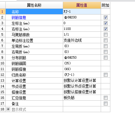 分布筋信息