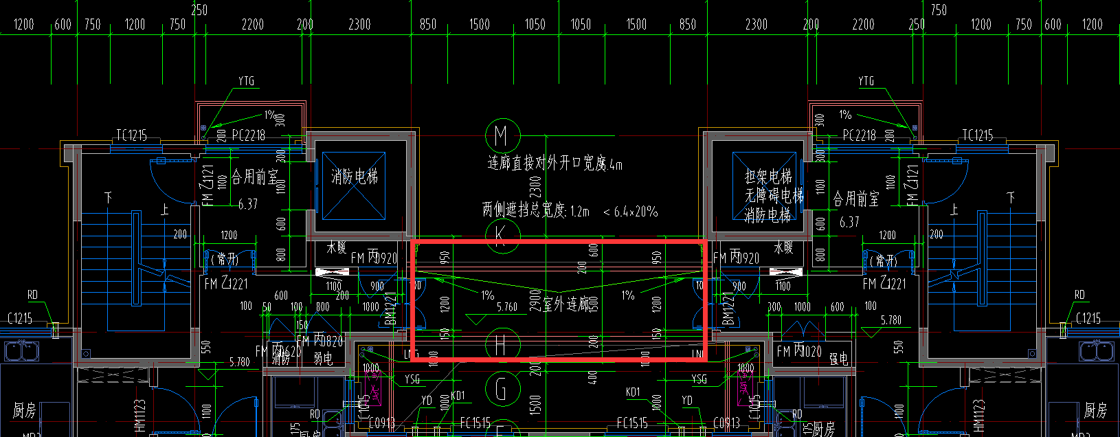 這個室外連廊的建築面積按什麼算?