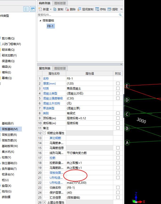筏板侧面纵筋