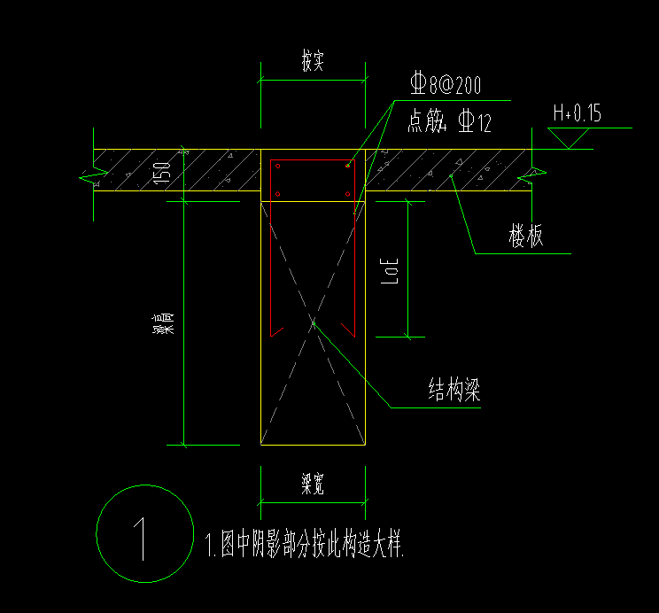 梁局部加高